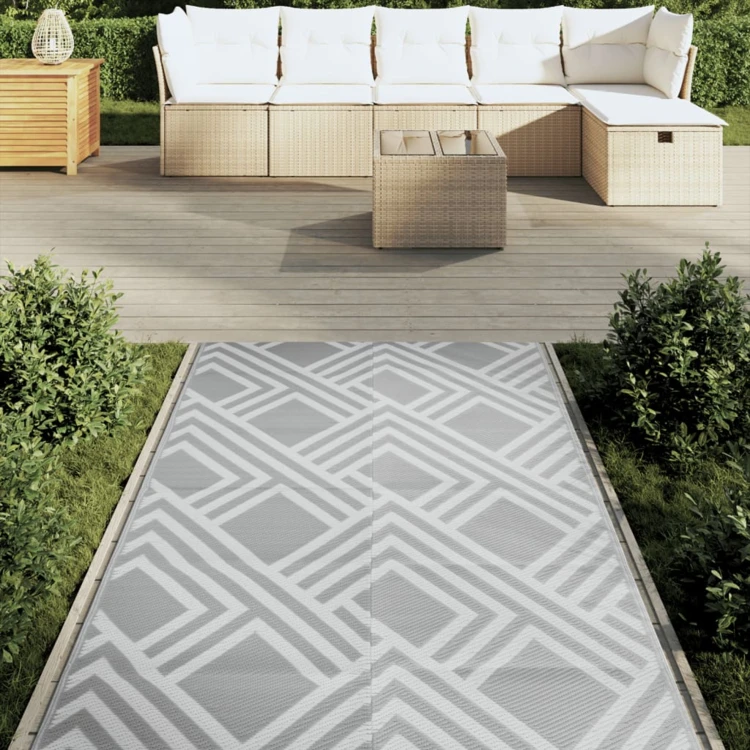 Tapis d’extérieur réversible motif graphique