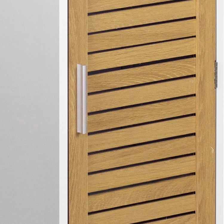 Meuble bas de salle de bain avec porte à lames et rangement