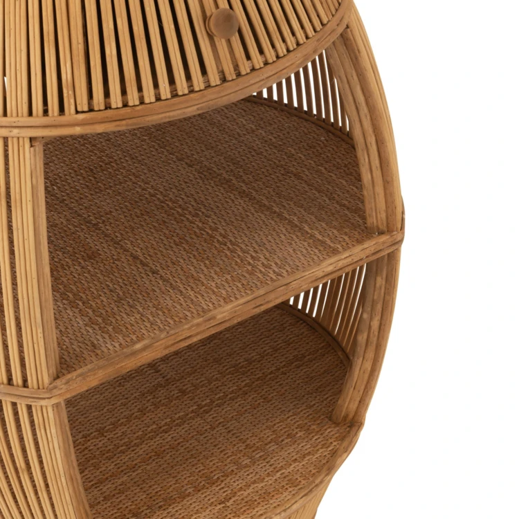 Table basse rotin meuble de rangement multi fonction