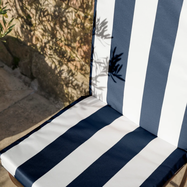 Almofada de assento e de encosto estriada impermeável ARCACHON