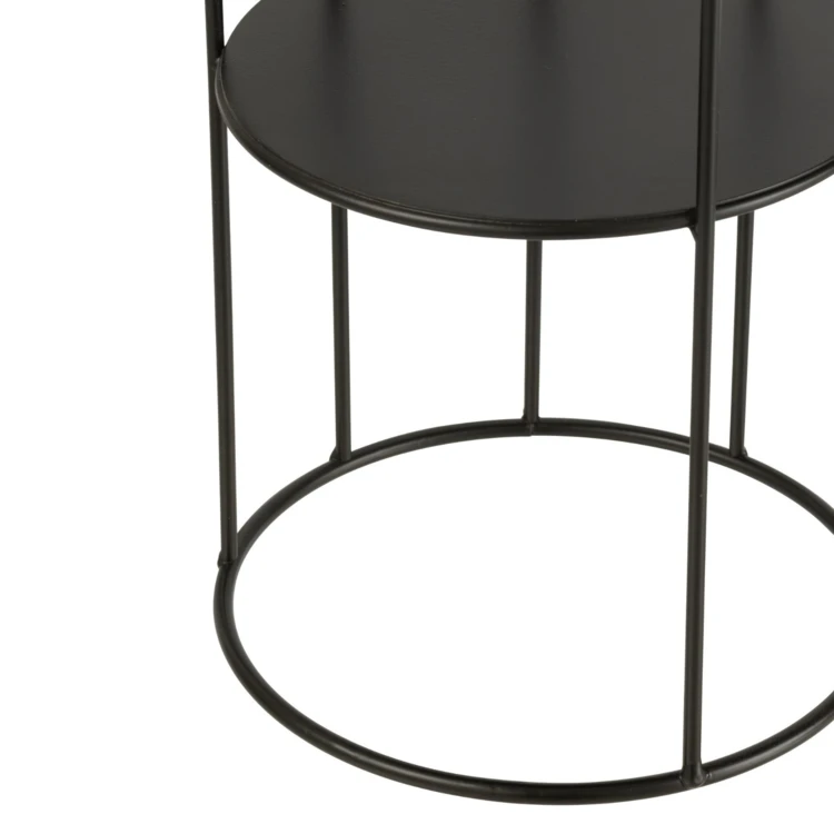 Porte plante en métal lot de 3 petites tables d'appoint à double étagère