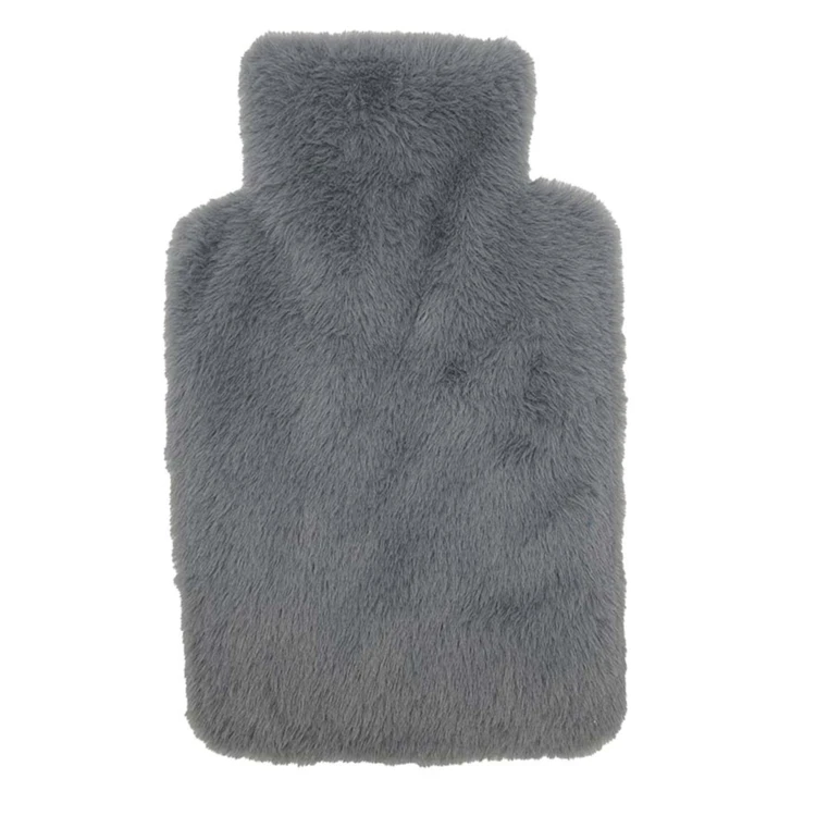 Bouillotte sèche billes de céramiques avec housse en fourrure
