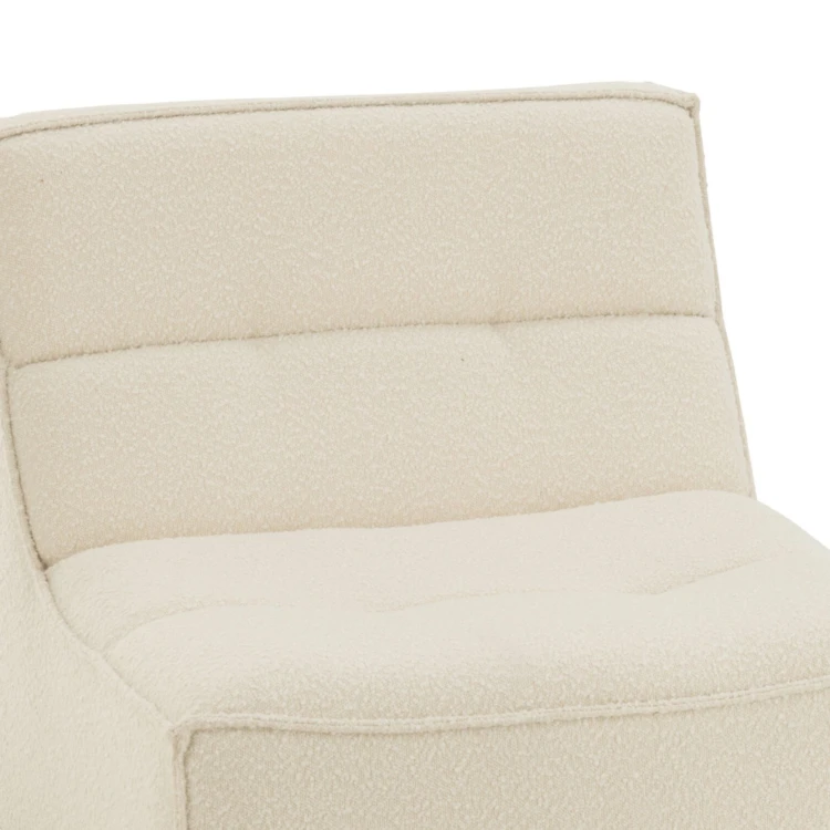 Fauteuil pivotant carré en tissu bouclette