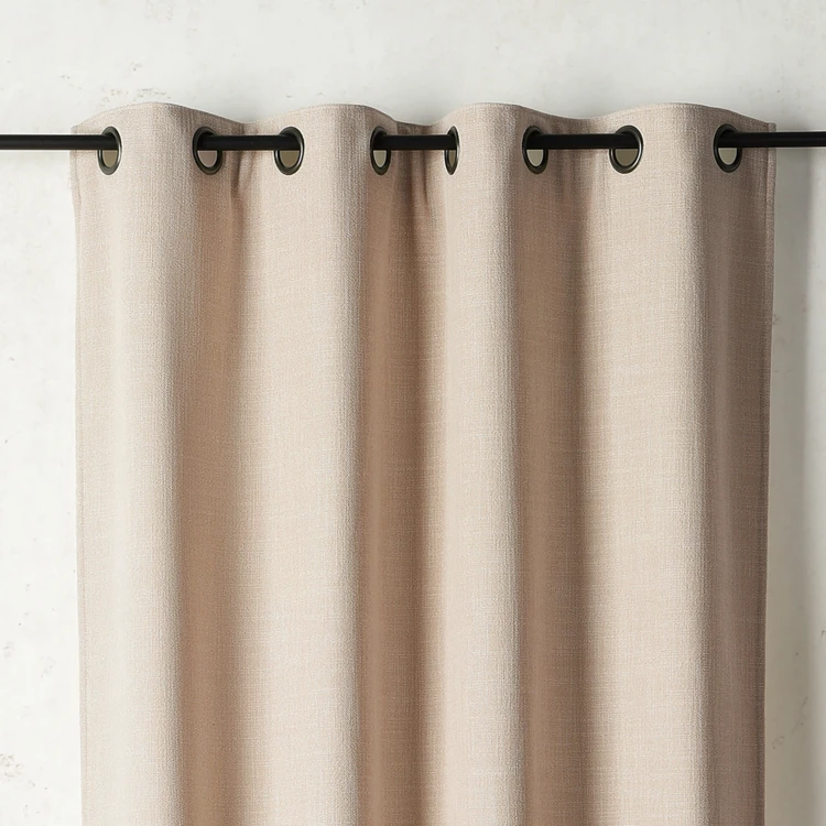 Rideau thermique et obscurcissant à envers polaire à oeillets