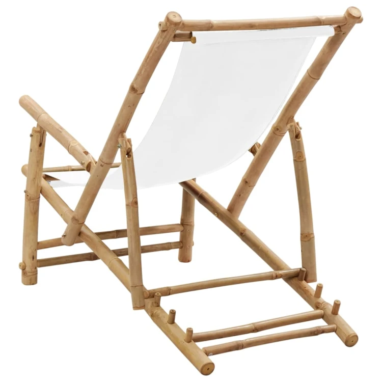 Chaise longue pliante en bambou