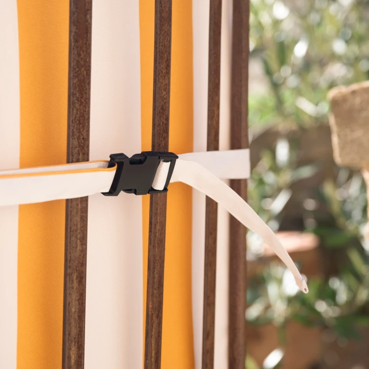 Coussin de chaise assise et dossier imperméable  à rayures