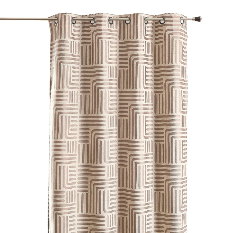 Rideau à oeillets tamisant jacquard
