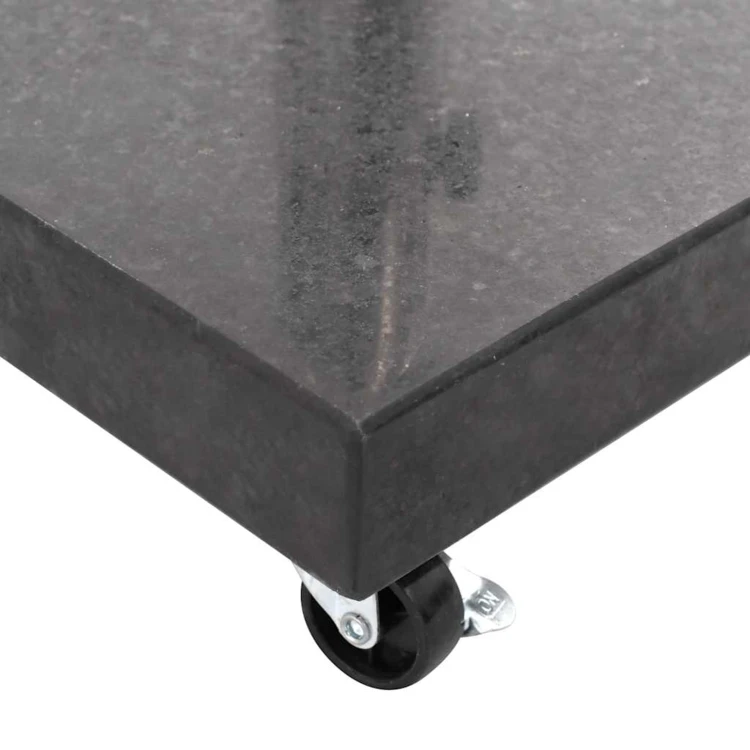 Socle de parasol en granit à roulette