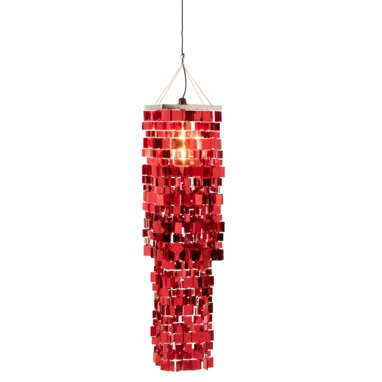 ABAT-JOUR CHANDELIER CARRÉ PVC DORÉ LARGE