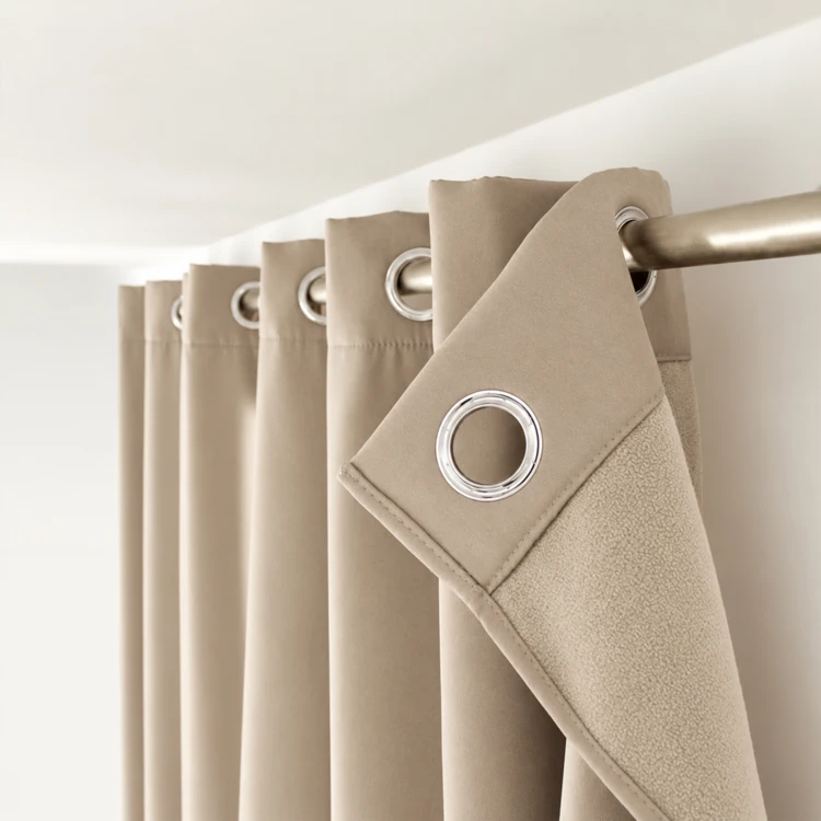 Rideau thermique en microfibre doublée