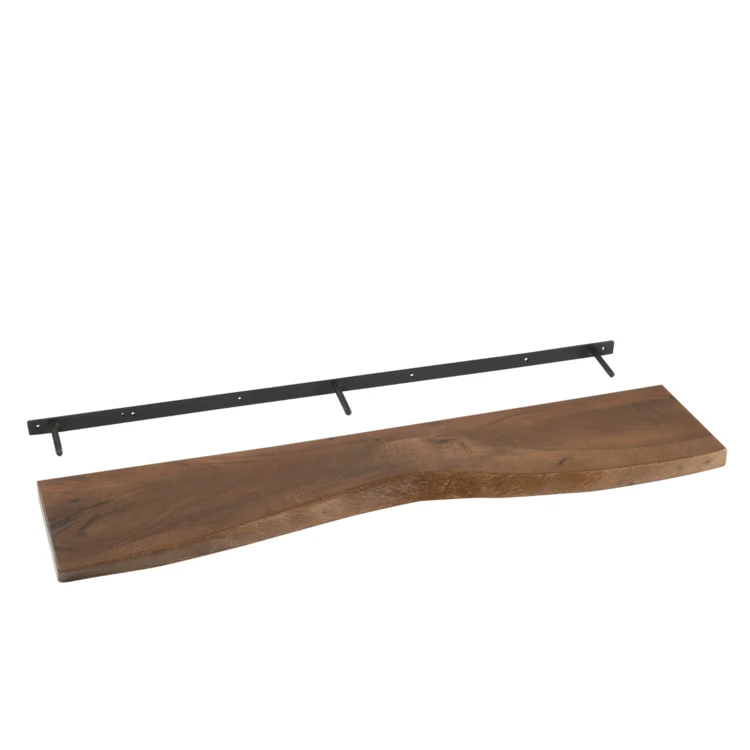 Etagère murale en acacia avec support fixation