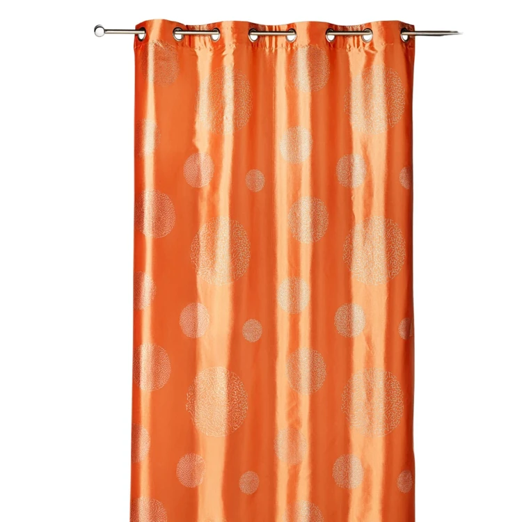 Rideau ameublement en Taffetas imprimé Argent