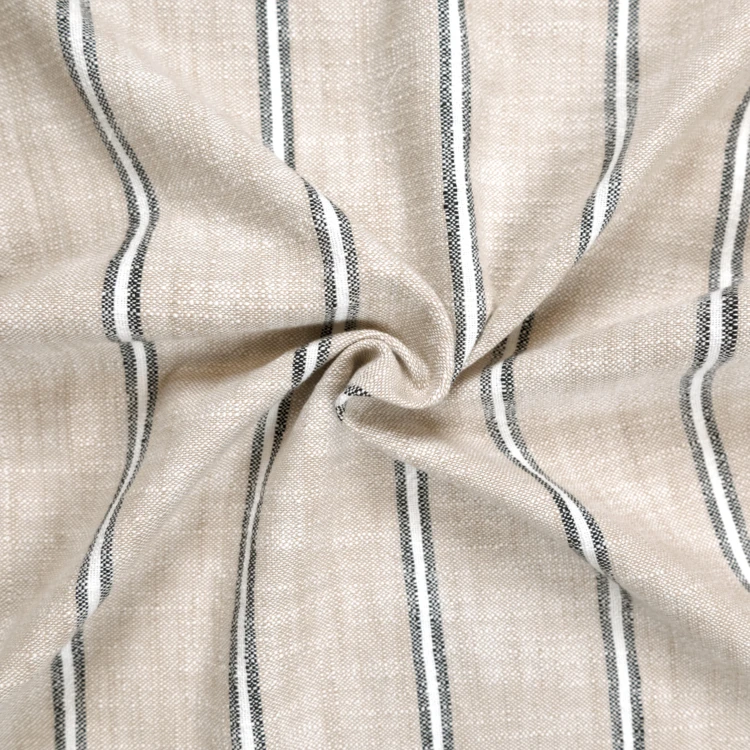 Housse de coussin 100% coton rayures rustiques LOURMARIN