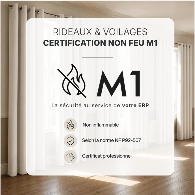 Rideau occultant ignifugé M1 non feu