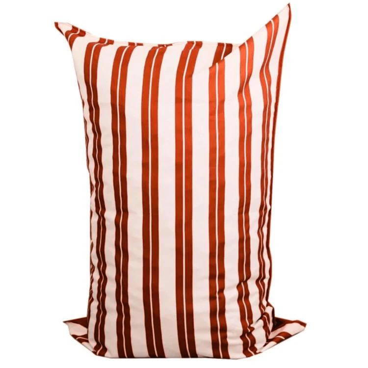 Pouf extérieur XXL à rayures