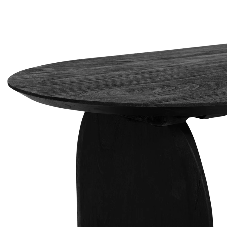 Mesa de centro de madera de mango con acabado texturizado