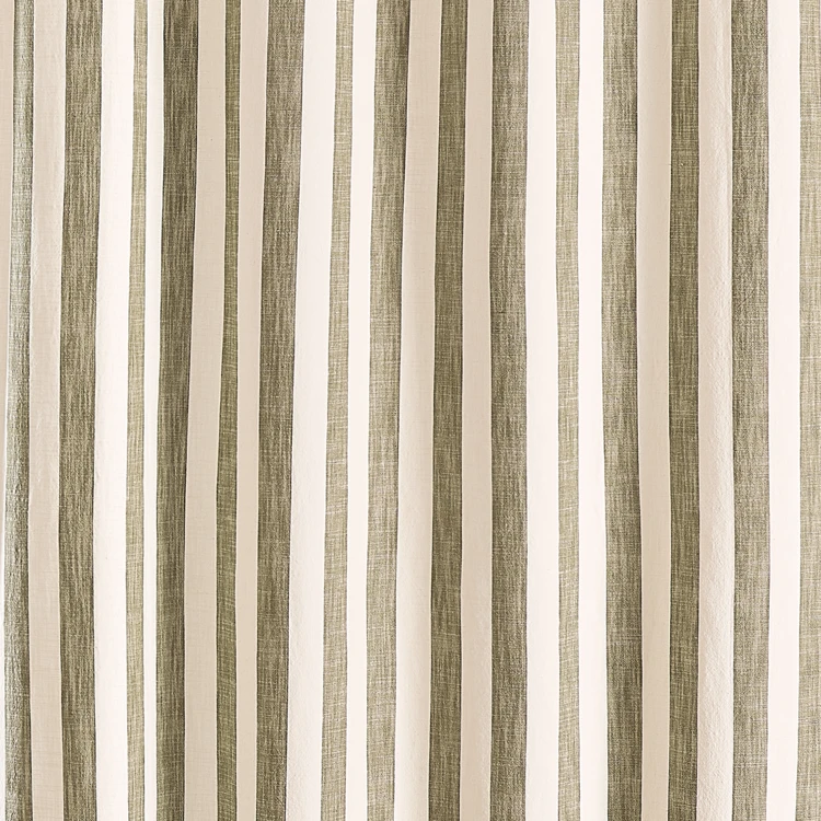 Tissu d’ameublement coton flammé rayé