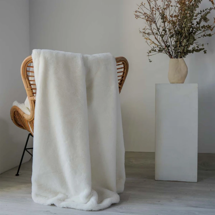 Plaid Double Face Imitation Fourrure et Polaire