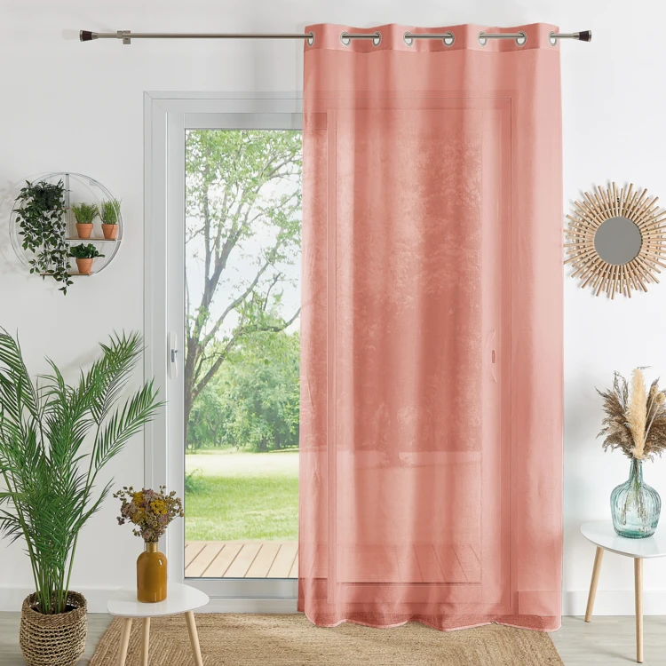 Voilage uni à œillets