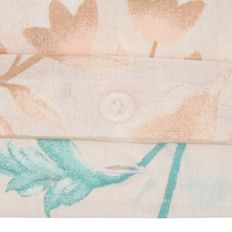 Conjunto de cama de 3 peças em algodão reversível com motivos florais