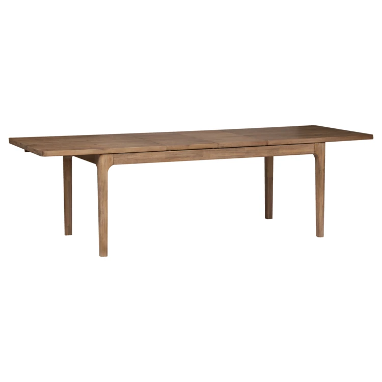 Mesa de comedor extensible de acacia maciza con extensiones