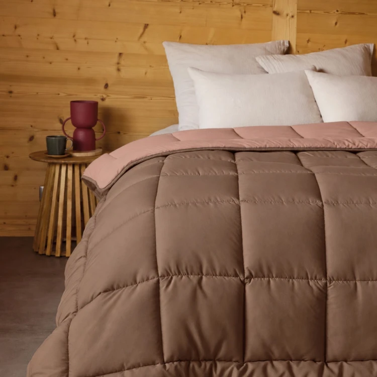 Couette chaude microfibre bicolore 400 gr/m2