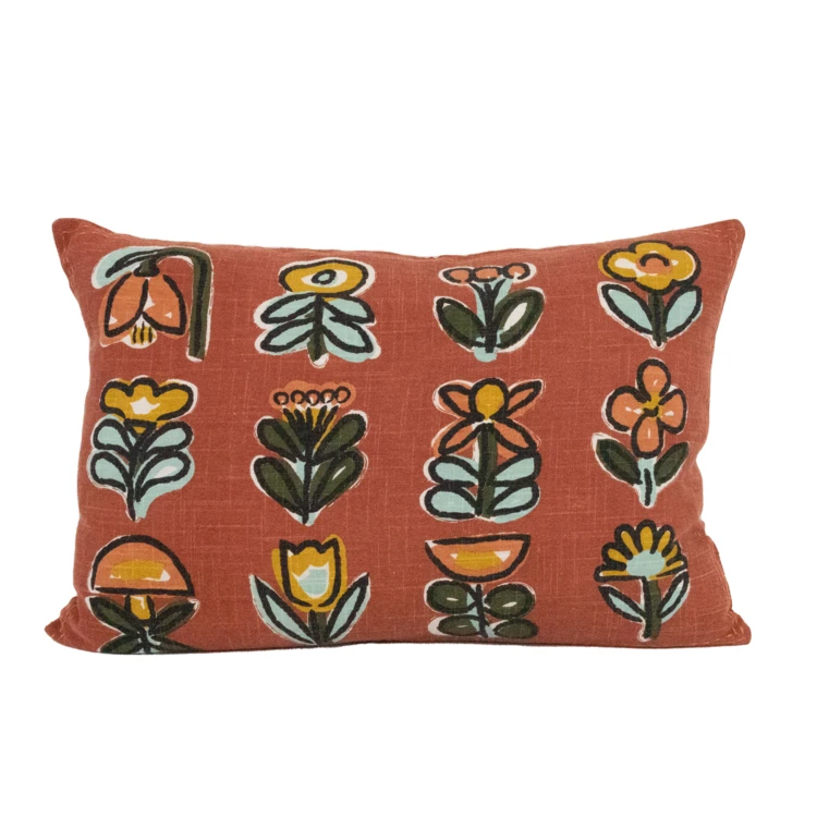 Coussin motif fleur design