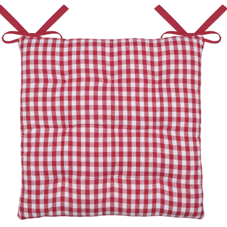 Galette de chaise double face à 9 points en polycoton