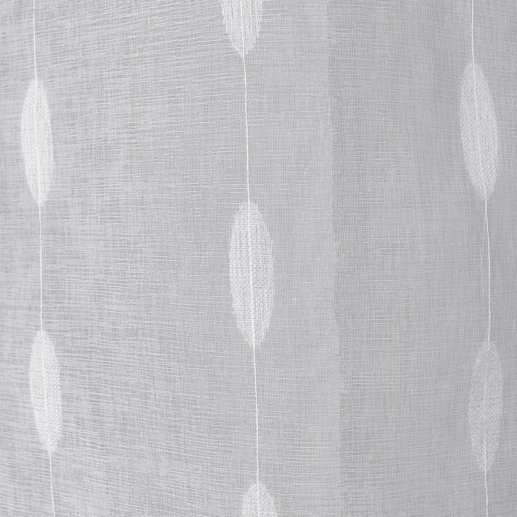 Voilage jacquard à pois ovales à oeillets