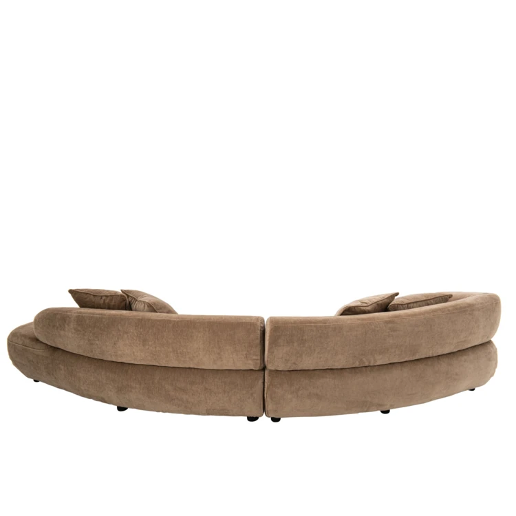 Canapé 4 places avec 4 coussins en contreplaqué et tissu