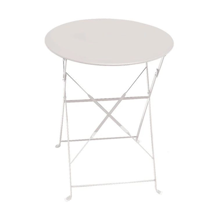 Table de jardin pliante en acier ronde