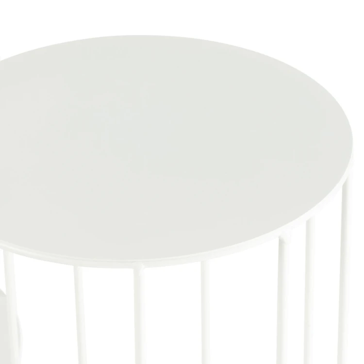 Porte plante en métal lot de 3 petites tables d'appoint à double étagère