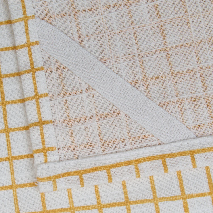 Conjunto de 3 panos de cozinha de algodão estampado
