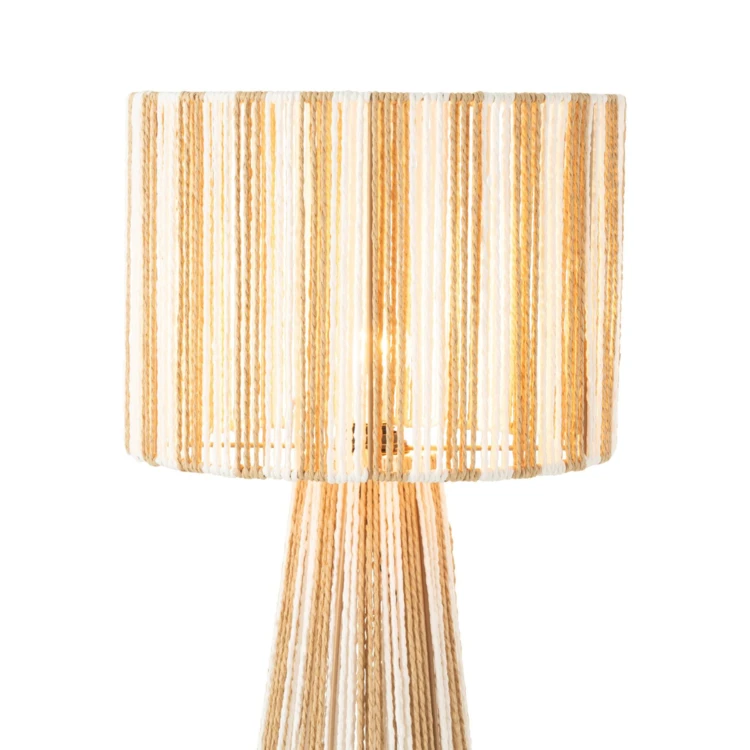 Lampe salon en cordes rayées