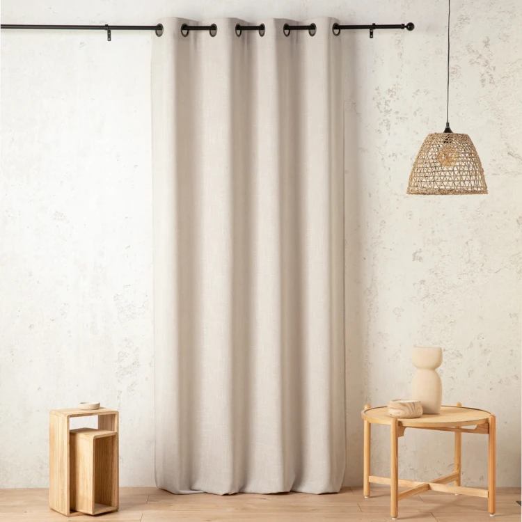 Voilage semi-opaque effet lin