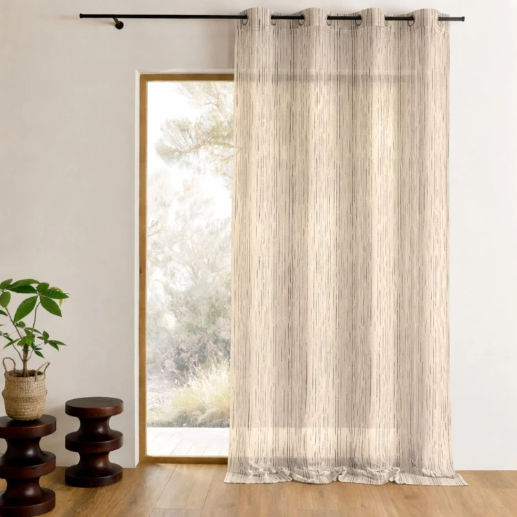 Voilage en organza multicolore tissé