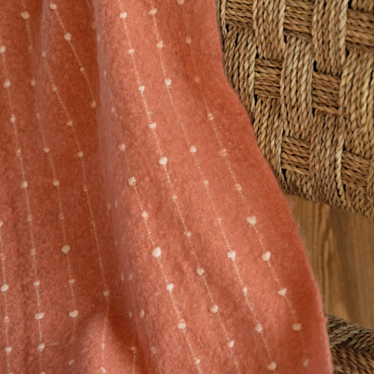 Plaid doux à franges aspect mohair