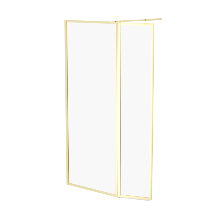 Paroi de douche à l’italienne avec volet pivotant en verre trempé 5 mm