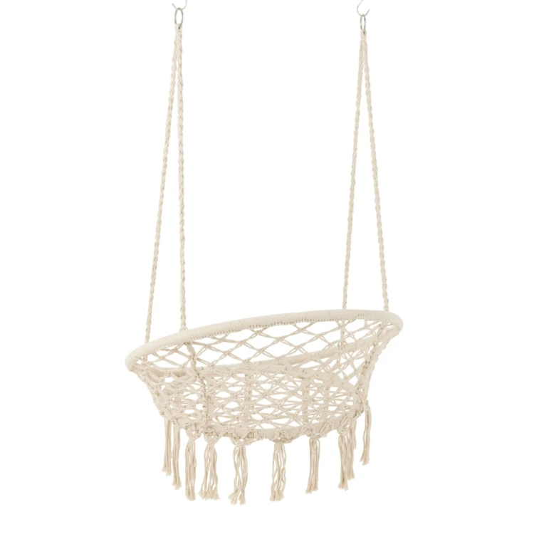 Columpio colgante de macramé estilo boho chic
