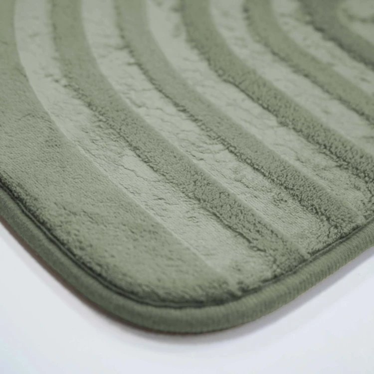 Tapis de bain antidérapant en microfibre à relief graphique
