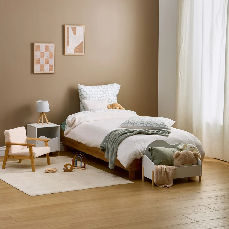 Conjunto de roupa de cama infantil de 2 peças com padrão de corações e textura felpuda
