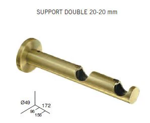 Support de tringle double Ø20 mm