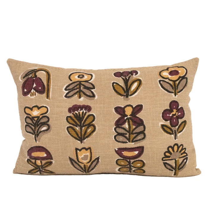 Coussin motif fleur design
