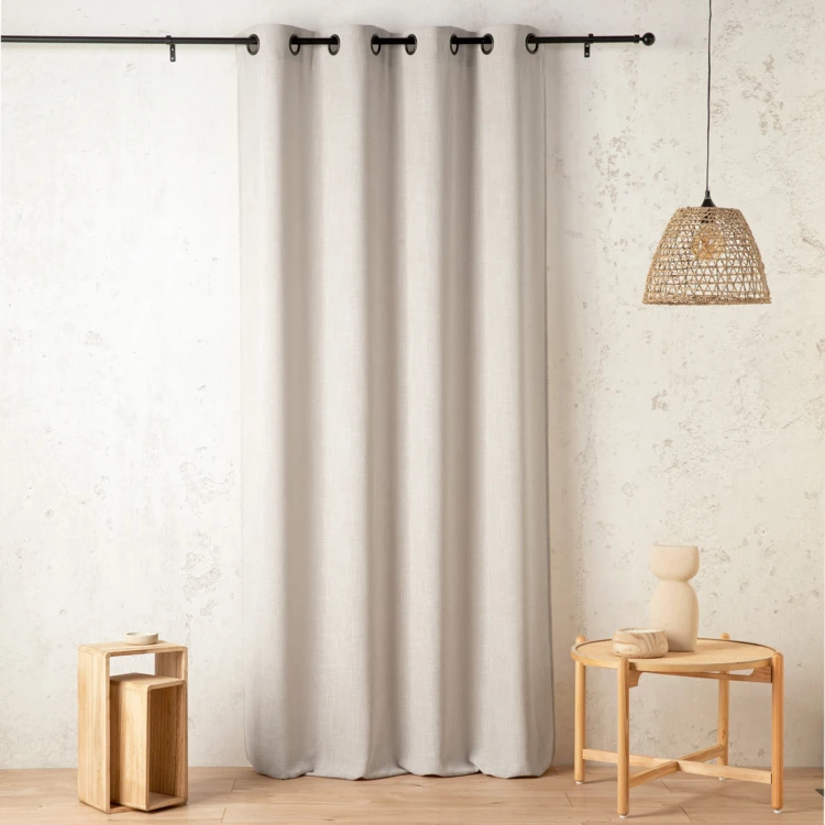 Voilage semi-opaque effet lin