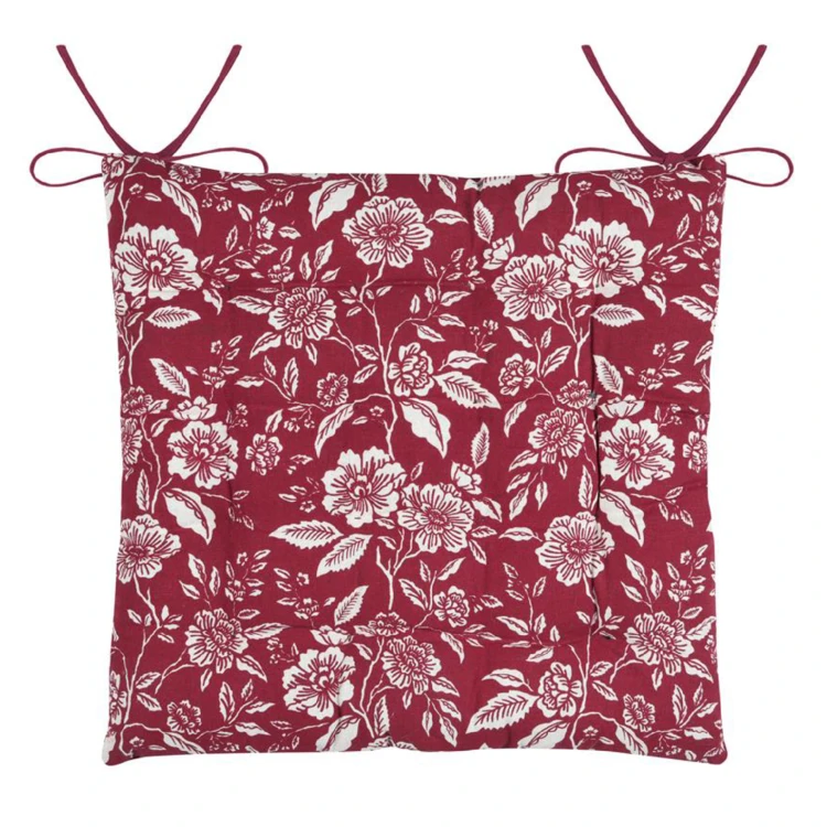 Galette de chaise motif fleurs