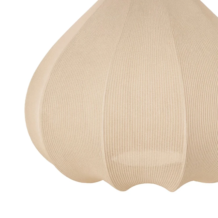 Abat-jour lanterne tissu texturé forme goutte
