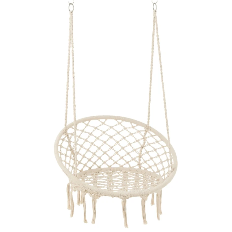 Columpio colgante de macramé estilo boho chic