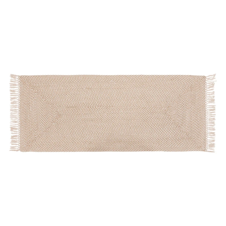 Tapis de couloir en jute et coton mélangé