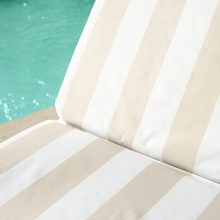 Colchão de espreguiçadeira às riscas amovível e impermeável ARCACHON