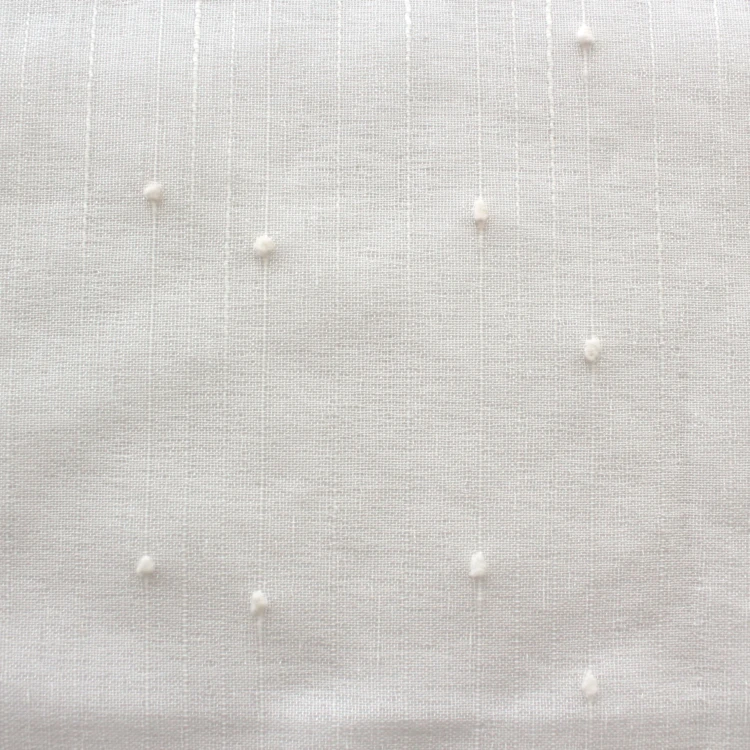 Paire de petits voilages plumetis effet lin